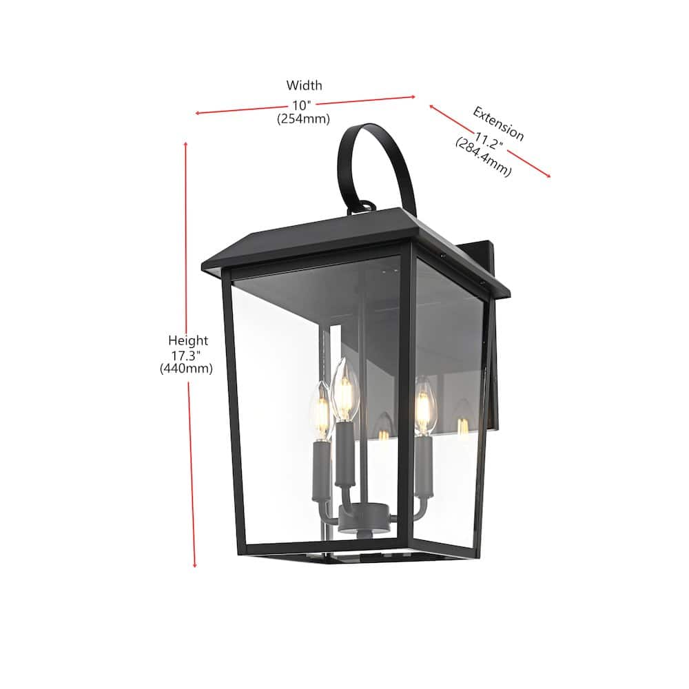 Elegant Lighting - Riggs 11 inch Outdoor Wall Sconce - Black price history on PriceWatchPro