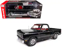 Autoworld - 1979 Dodge Adventurer Sweptline Pickup Truck Interior "American Muscle" Series 1/18 - Black with Red