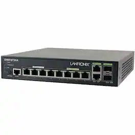 Lantronix - SM8TBT2SA Managed Gigabit Ethernet PoE++ Switch - 10 Ports - Manageable - Gigabit Ethernet - 10/100/1000Base-T - Unknown