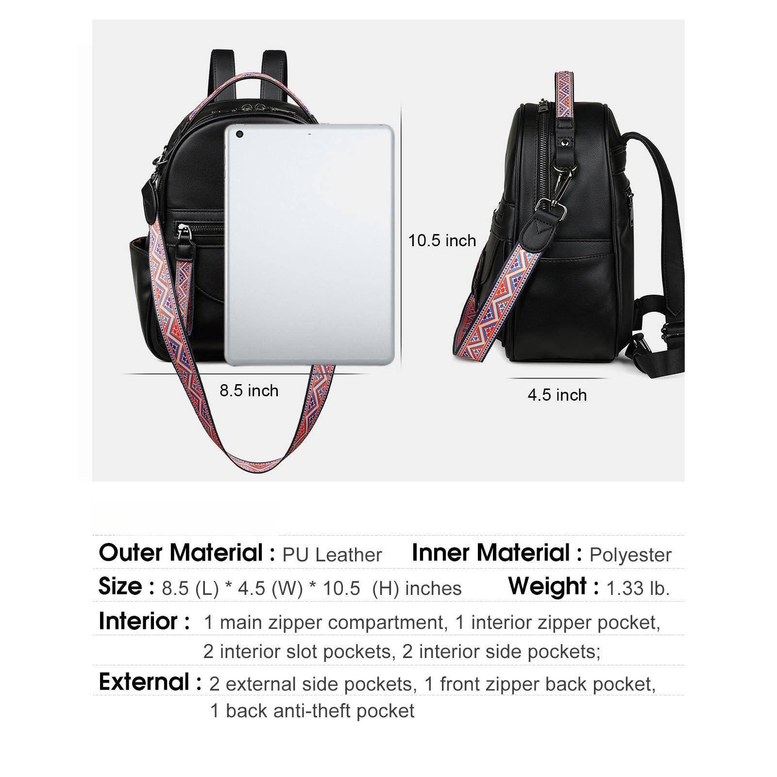 Back. Cozy Serene - Mini Backpack Purse For Women  Designer Leather Cute Roomly Small Backpacks Ladies Shoulder Fashion Handbag - Camel Brown Nubuck Style.