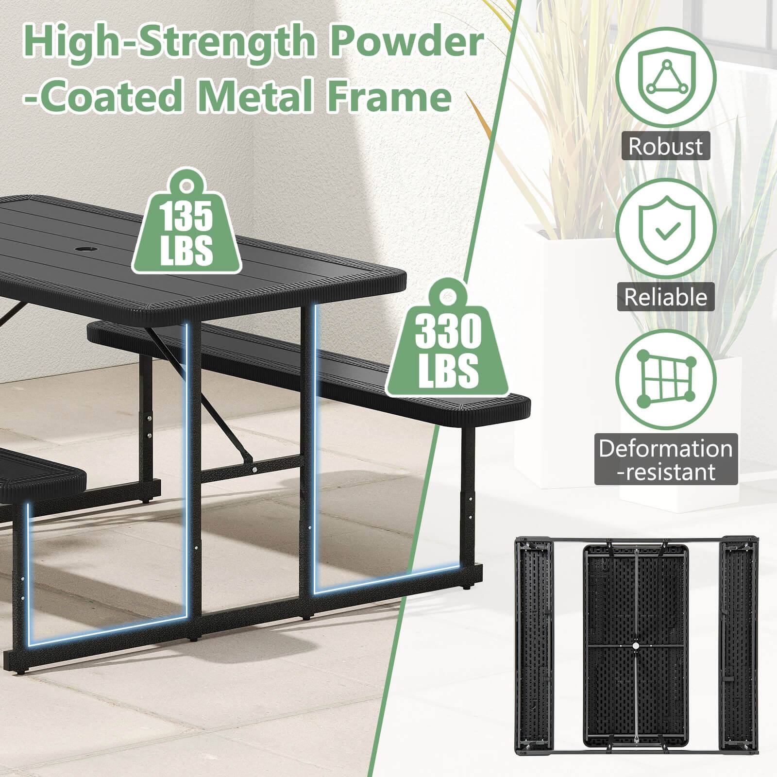 High-Strength Powder-Coated Metal Frame Robust 135 LBS 330 LBS Reliable Deformation-resistant