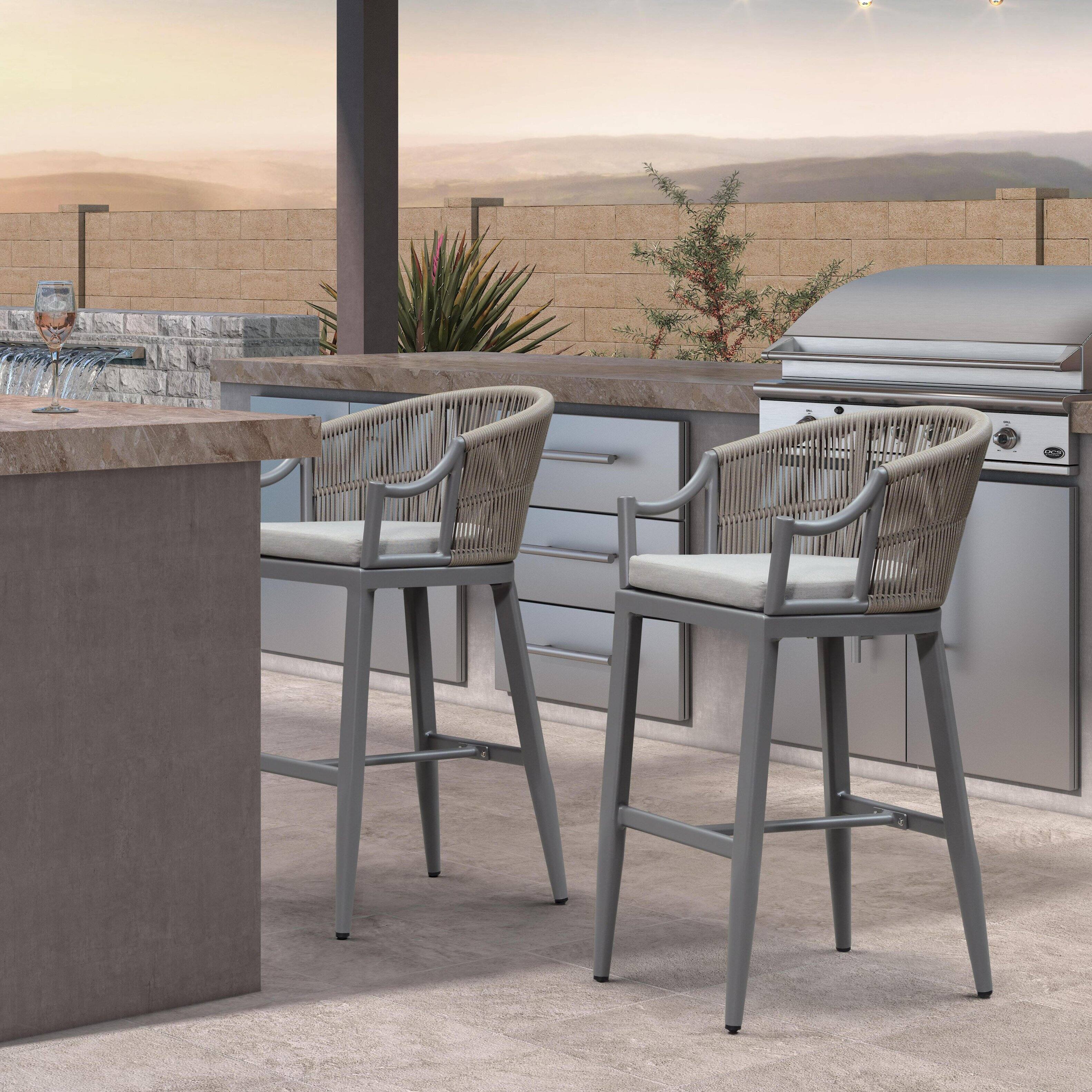 Light Grey-Bar Stool