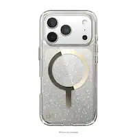Speck - Presidio Lux with MagSafe Case for Apple iPhone 17 Pro - Glitter/Gold Metallic - Angle_Zoom
