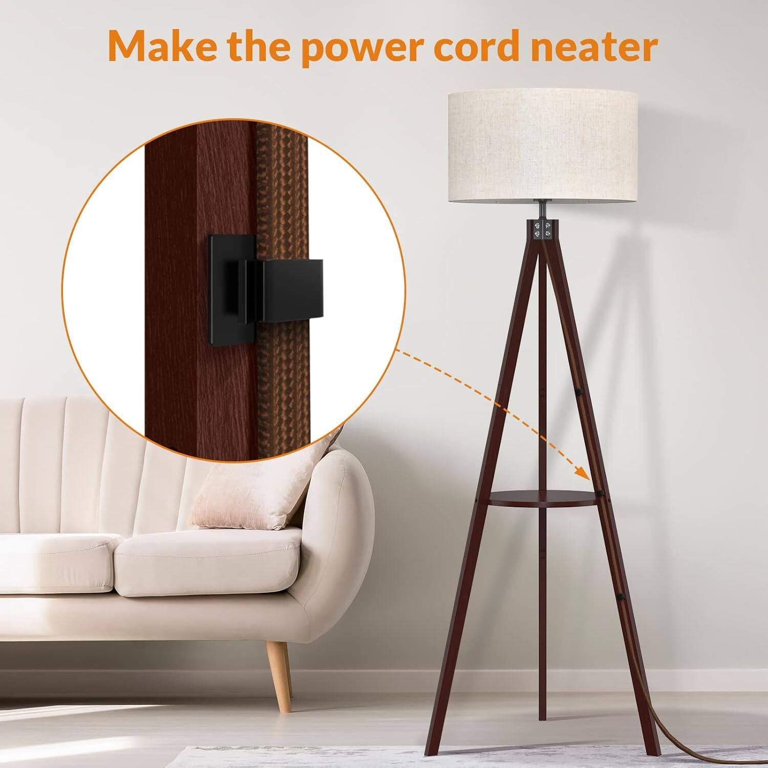 Make the power cord neater