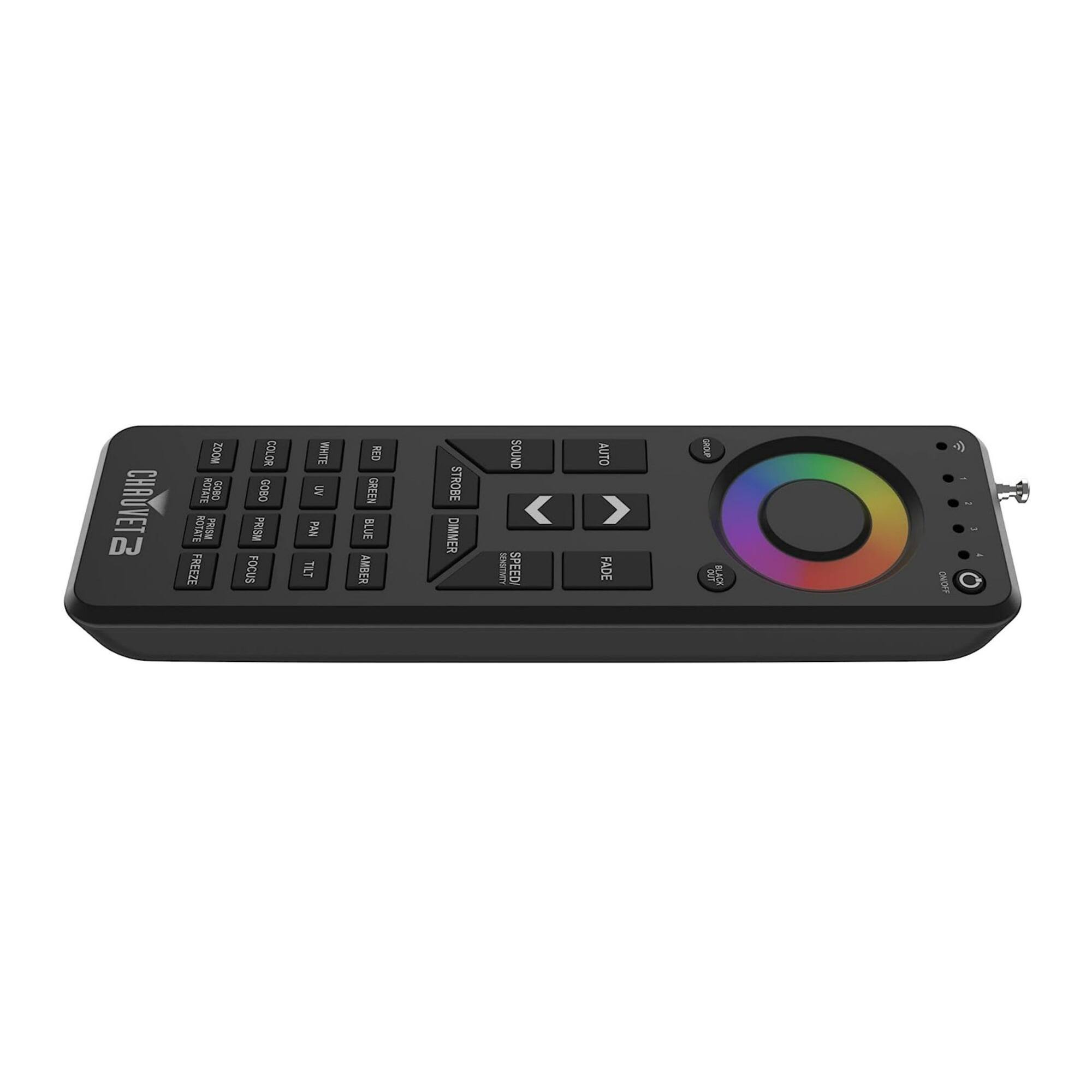CHAUSET DJ ZOOM ROTATE GOBO ROTATE PRSE FREEZE COLOR 800 PRISMN FOCUS UV PAN TILT 6 GREEN BLUE AMBER STROBE DIMMER SOUND ARLENE SPEED AUTO FADE 9OP ET COLOR OUOR.