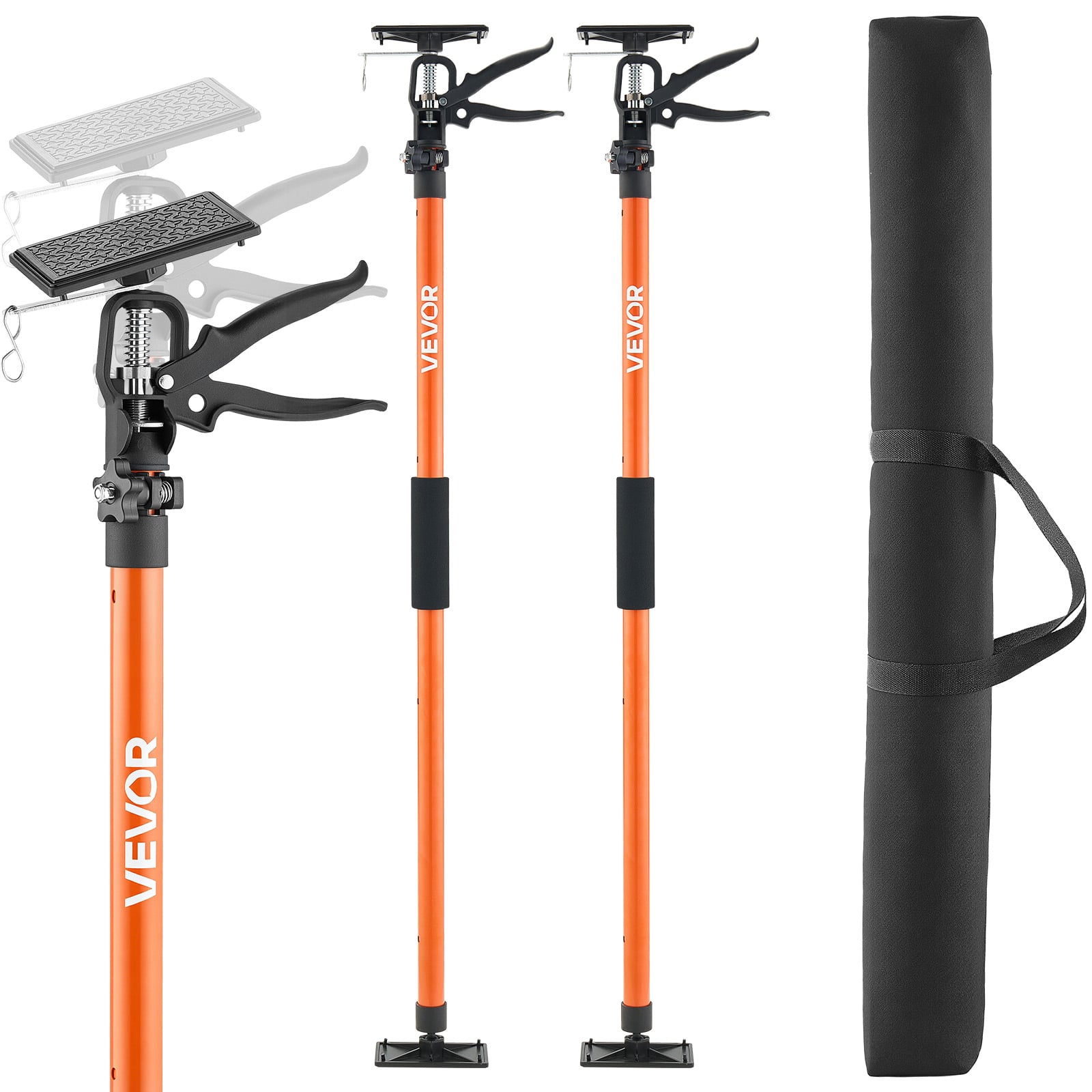VEVOR - Cabinet Jack Support Pole, 2-Pack, 45.7-114.2 Inch Steel Telescopic Quick Support Rod, Adjustable 3rd Hand System - Orange;Black price history on PriceWatchPro