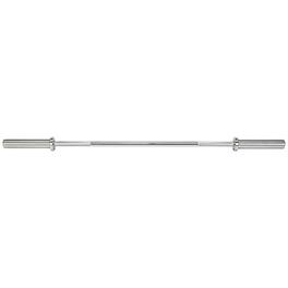 Amber Sporting Goods - Olympic Weightlifting Barbell 86", Heavy-Duty Straight Bar for 2" Plates, 330 lb Capacity - Silver