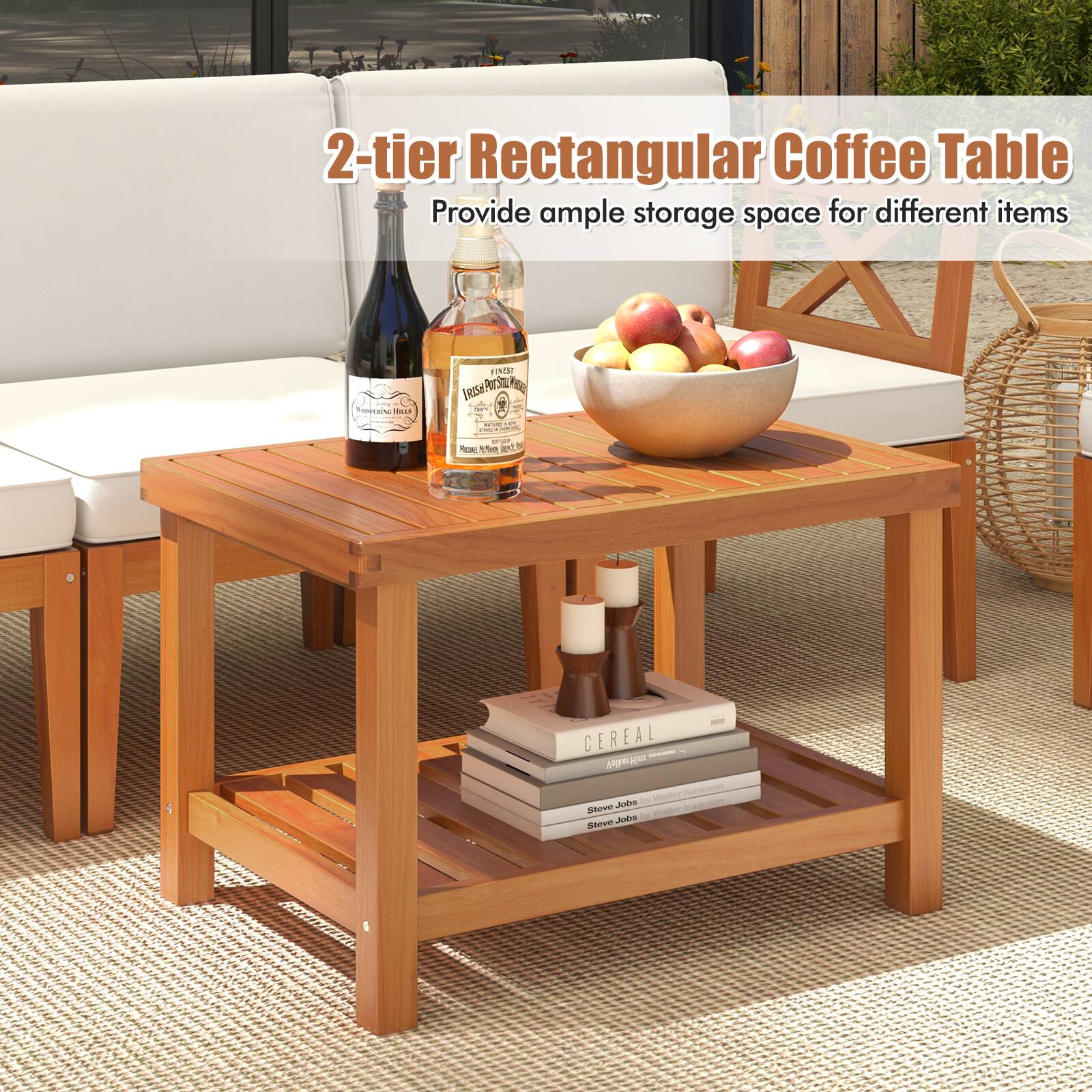 2-tier Rectangular Coffee Table
Provide ample storage space for different items
Steve Jobs
Steve Jobs
CEREAL