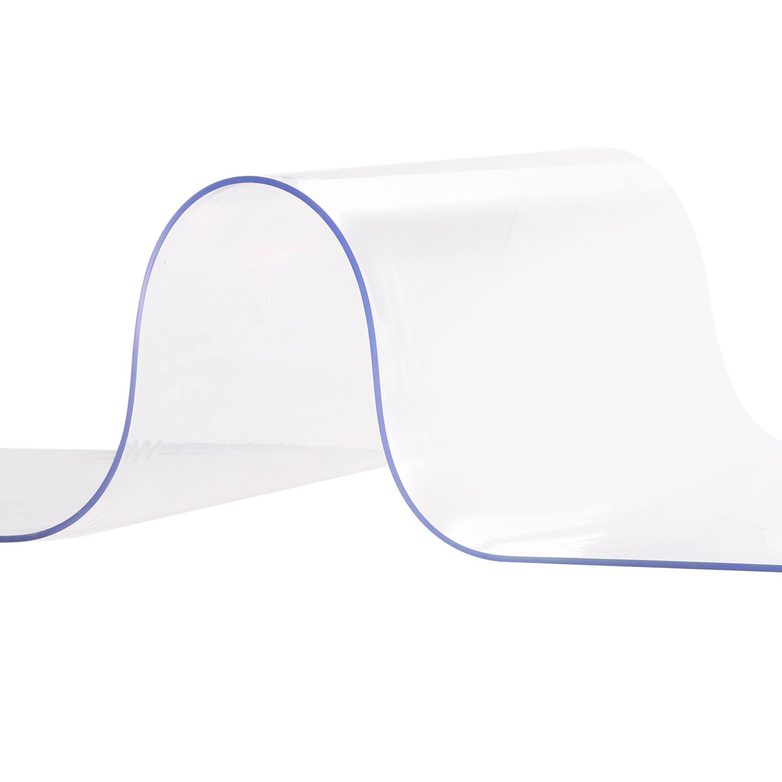 Alt View 5. VEVOR - Strip Curtain 16PCS, 96" Height, 96" Width, 0.08" Thickness, Clear Smooth Plastic Door Strips with 50% Overlap,PVC Strip - Light Blue.