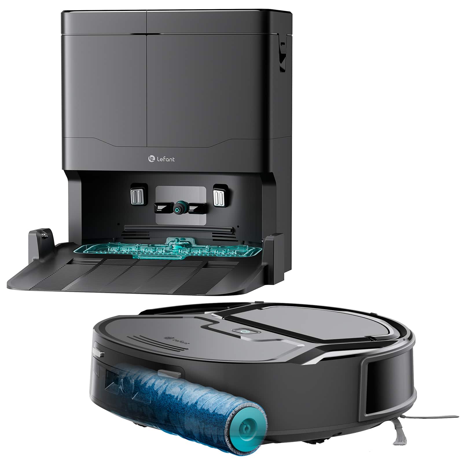 Lefant - M210 Omni Robot Vacuum and Mop, 20,000Pa Suction - Black