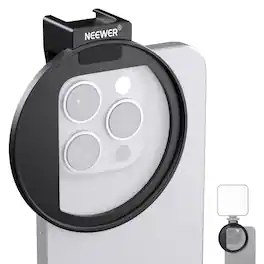 Neewer - Upgraded 67mm Phone Filter Mount with Cold Shoe & Locking Knob, LA006