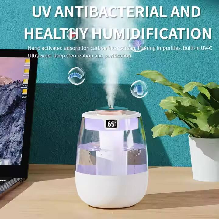 UV Antibacterial and Healthy Humidification

Nano activated adsorption carbon filter screen, filtering impurities, built-in UV-C Ultraviolet deep sterilization and purification