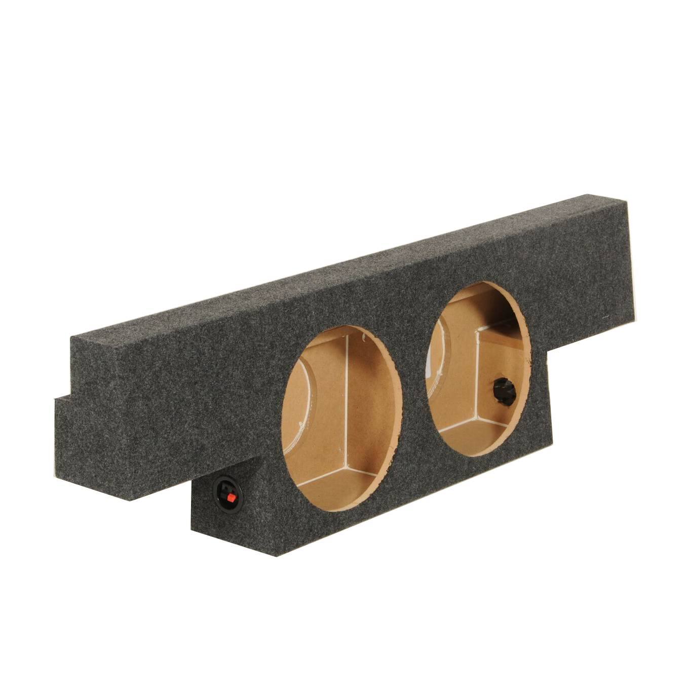 Alt View 10. QPower - QPower Non HD Crew Cab Behind Seat Dual 12" Subwoofer Box - Charcoal Gray.