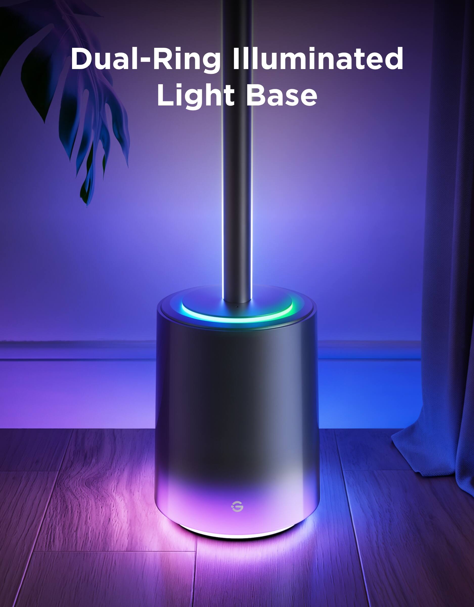 Dual-Ring Illuminated Light Base