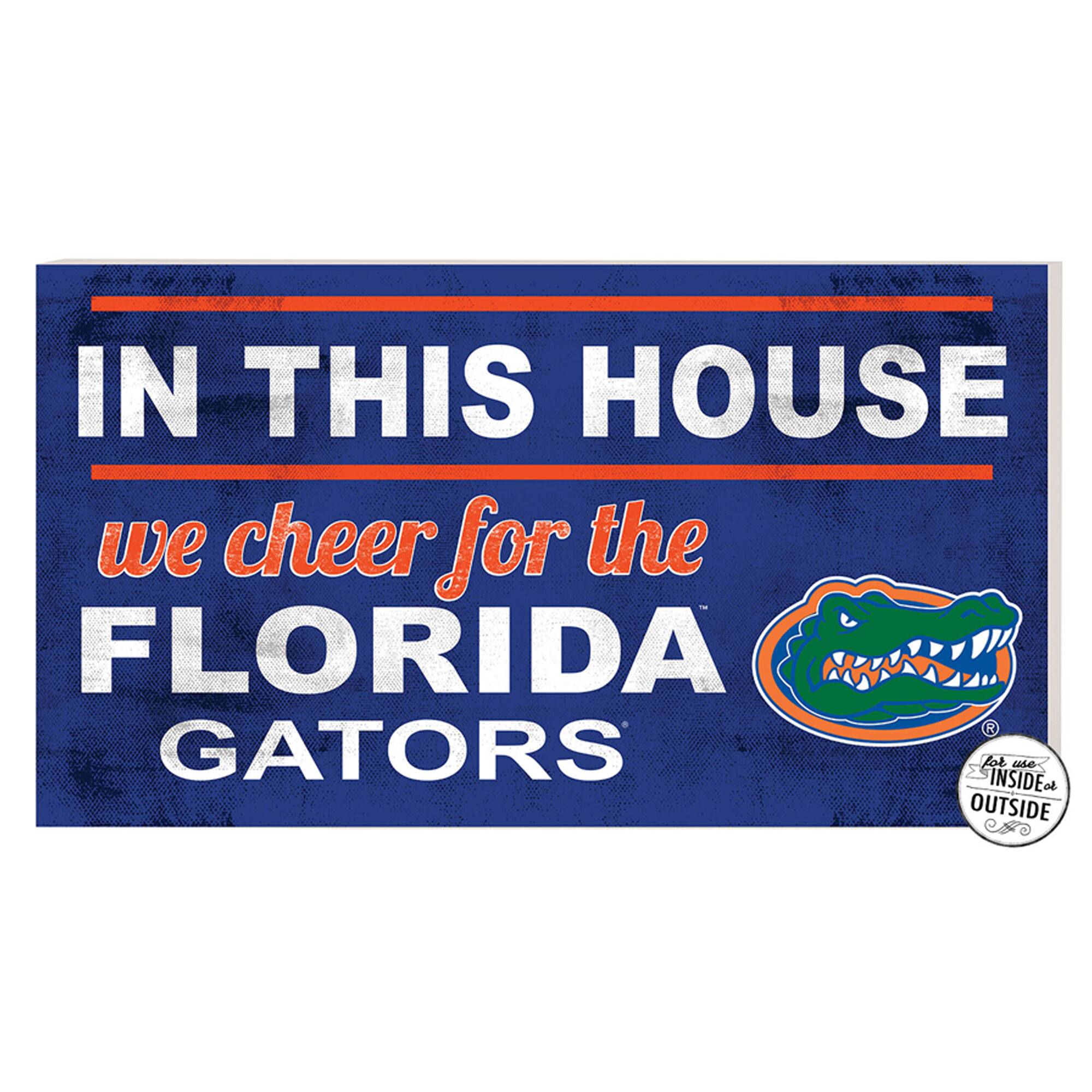 Florida Gators 11'' x 20'' Indoor/Outdoor In This House Sign