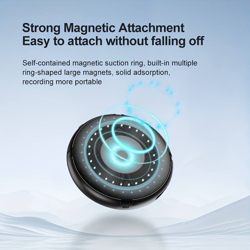 Strong Magnetic Attachment  
Easy to attach without falling off  

Self-contained magnetic suction ring, built-in multiple ring-shaped large magnets, solid adsorption, recording more portable