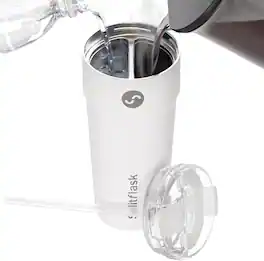 Splitflask - Dual Chamber 2-in-1 Tumbler for Two Drinks 30 oz - Harper White
