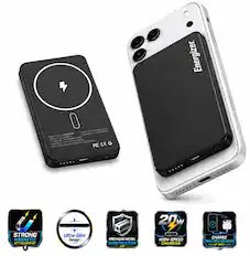 Energizer
Made in China, Certified in USA
Model Name: UMPB050D
Model Name: UMPB050D
Cell: Li-ion Polymer 2600mAh
Cell Capacity: 5.2V/2.2Ah 11.5Wh
USB-C Output: 5V/3A, 9V/2A, 12V/1.5A, 20W Max
FC CE
STRONG MAGNETIC ATTACHMENT
Ultra-Slim Design
PREMIUM METAL CONSTRUCTION
20W HIGH-SPEED CHARGING
CHARGE MULTIPLE DEVICES AT ONCE