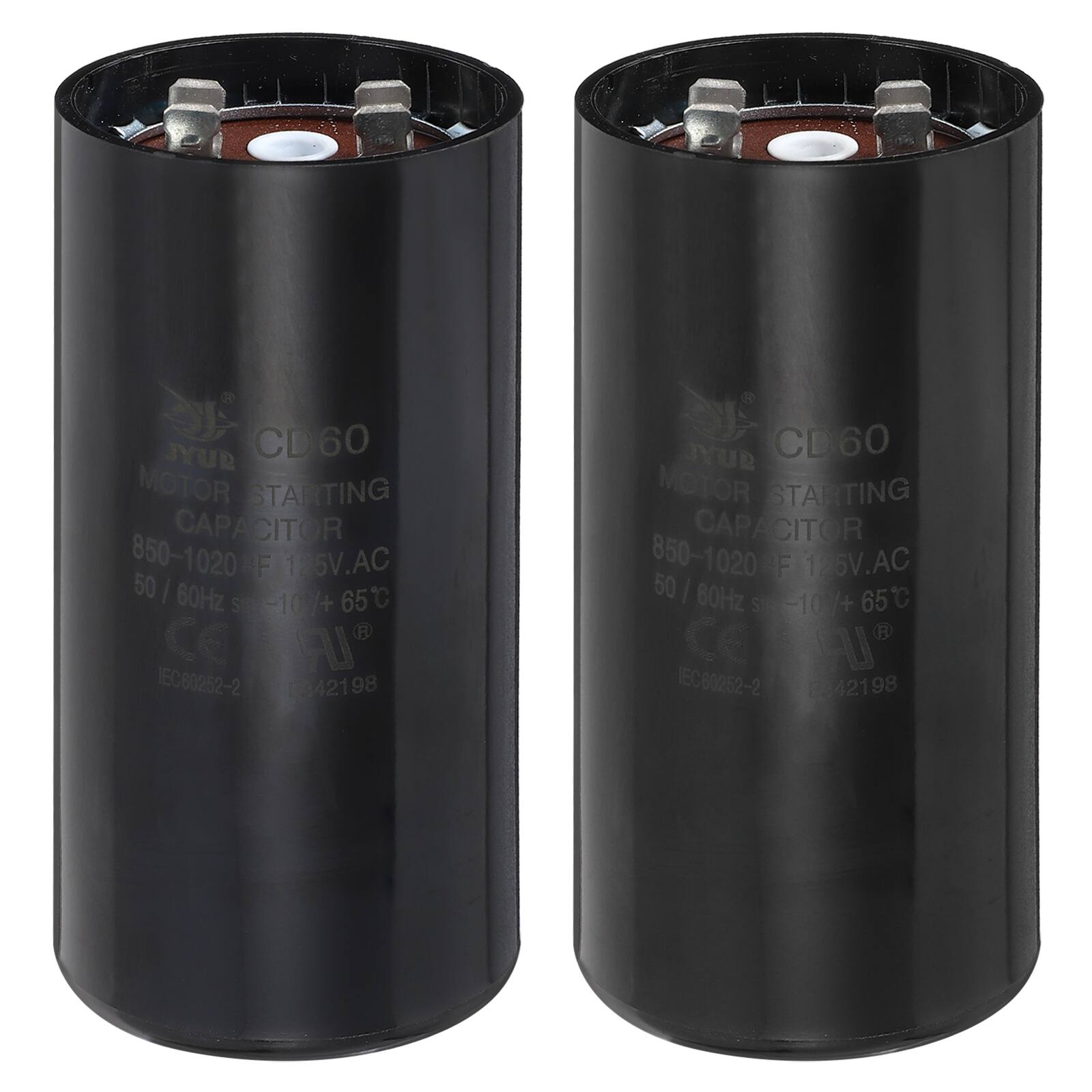 Unique Bargains - 2pcs CD60 Capacitor 850-1020 Mfd, 125 VAC Run Motor Start for Electric Fan/Well Pump price history on PriceWatchPro