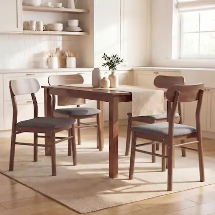 Front. Homcom - of 4 Dining Chairs - Gray.