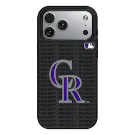 Keyscaper - MLB - Colorado Rockies Primary Logo iPhone Magnetic Bump Case - 15 - Black