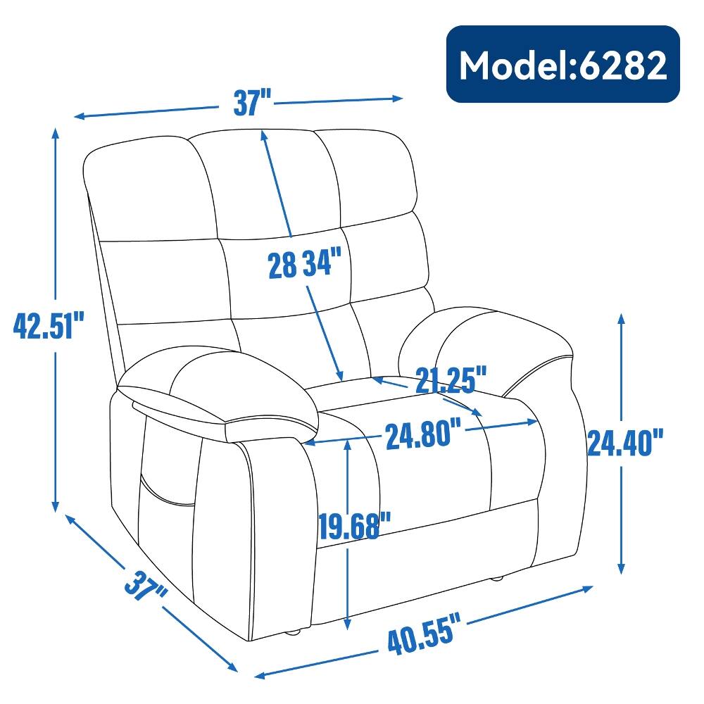 Model: 6282

37"
42.51"
28 34"
21.25"
24.80"
24.40"
37"
19.68"
40.55"