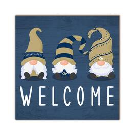 Fan Creations - Georgia Tech Yellow Jackets 10'' x 10'' Welcome Gnomes Sign - Multicolor