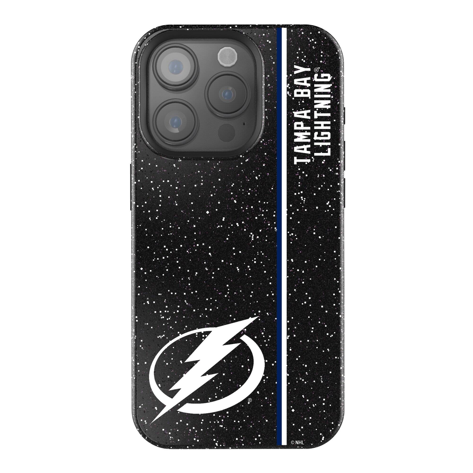 Keyscaper - NHL - Tampa Bay Lightning Sidebar Bling iPhone Case - 15 - Black