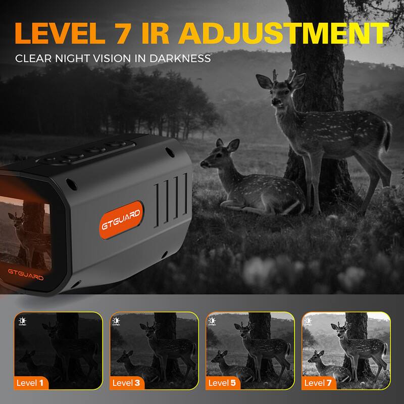 LEVEL 7 IR ADJUSTMENT  
CLEAR NIGHT VISION IN DARKNESS  

GTGUARD I/II  

Level 1  
Level 3  
Level 5  
Level 7