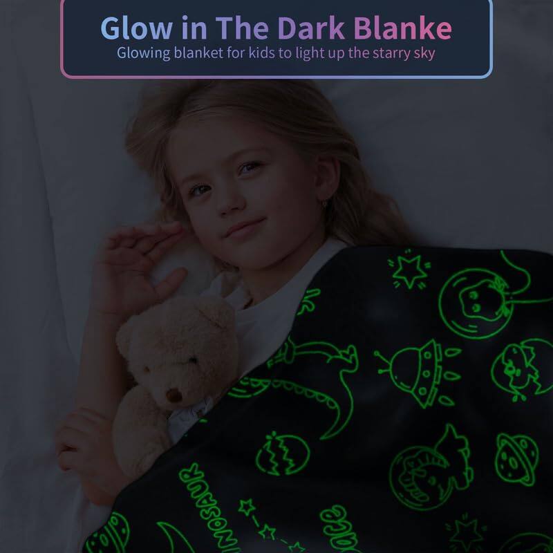 Glow in The Dark Blanket  
Glowing blanket for kids to light up the starry sky