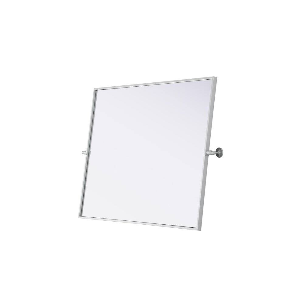 Back. Elegant Kitchen and Bath - Amoura 40X30 Pivot Mirror In Silver - Silver.