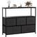 Front. Bestier - 5 Drawer 38 in.W Fabric Storage Tower Dresser Wooden Top Without mirror for Living Room, Closet, Entryway, Nursery - Black.
