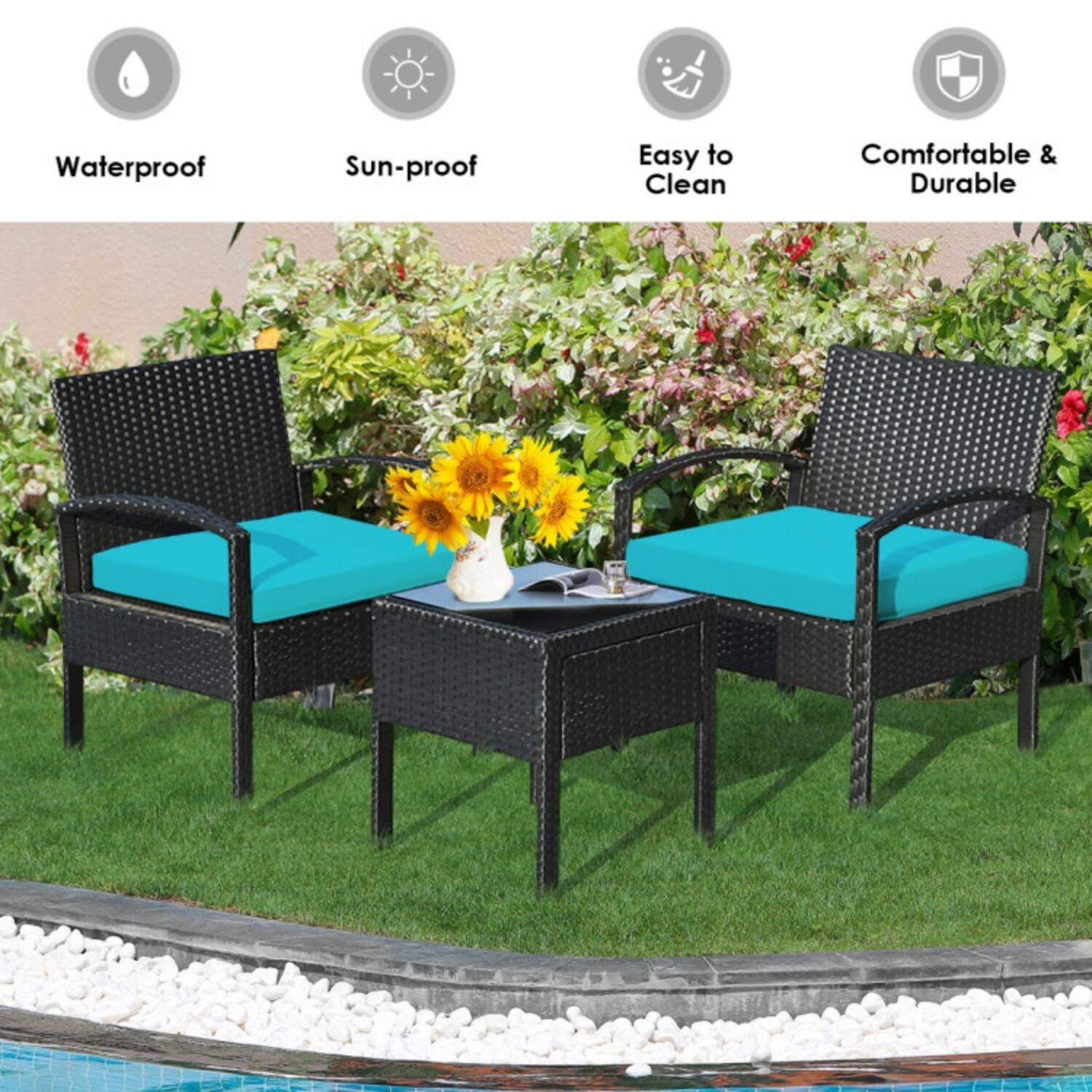 Waterproof, Sun-proof, Easy to Clean, Comfortable & Durable
