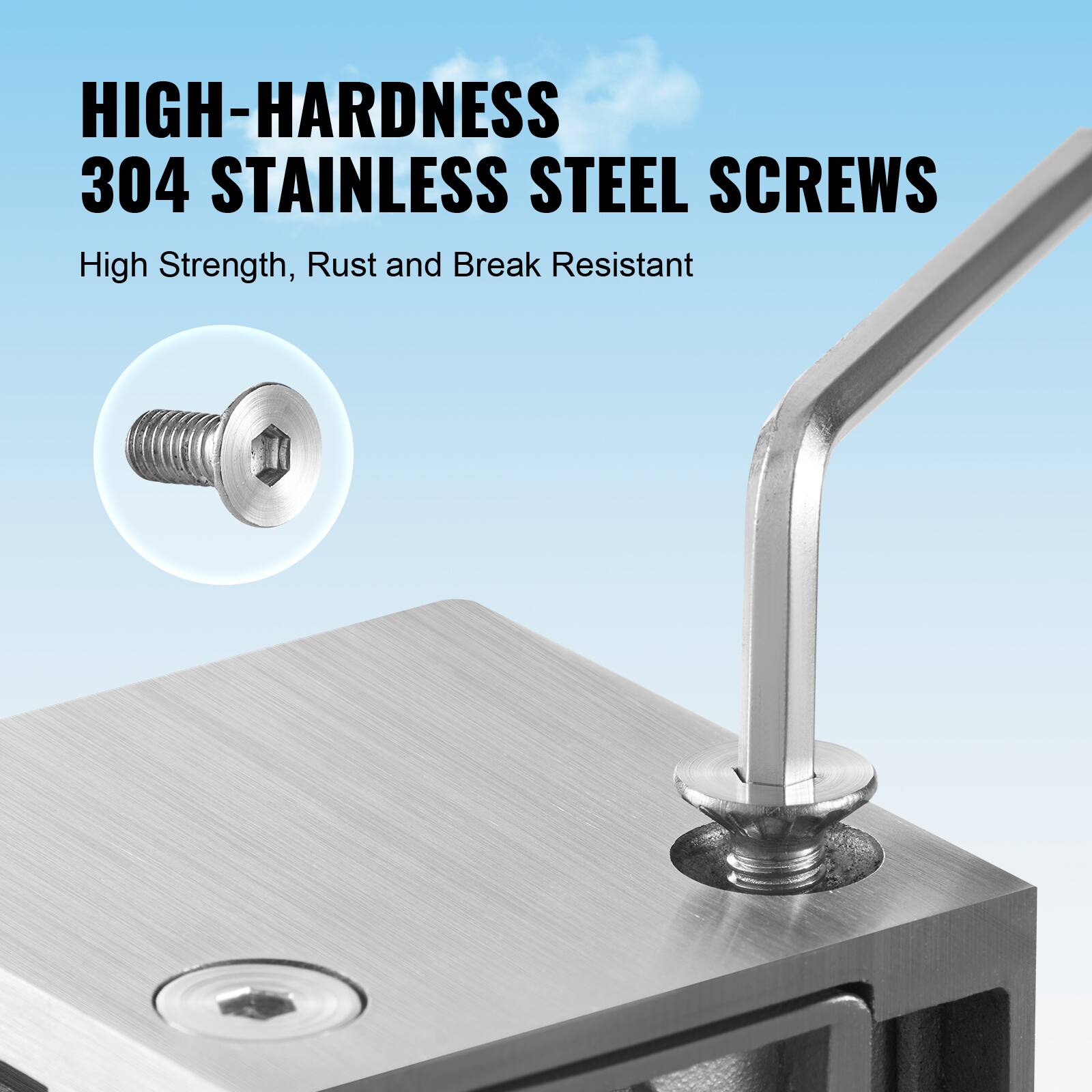 HIGH-HARDNESS 304 STAINLESS STEEL SCREWS  
High Strength, Rust and Break Resistant
