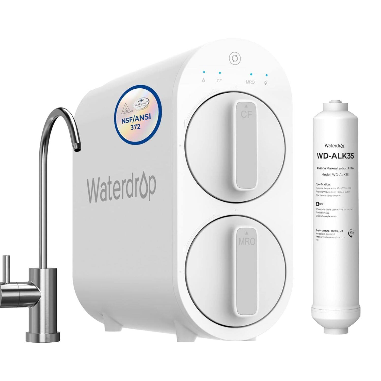 OF MRO ORGAN NSF/ANSI 372 CF Waterdrop Waterdrop WD-ALK35 Mialine Mineralization Tohe Model WO-AL KW inaoncribe S nn_ot an i - - D u MRO - a