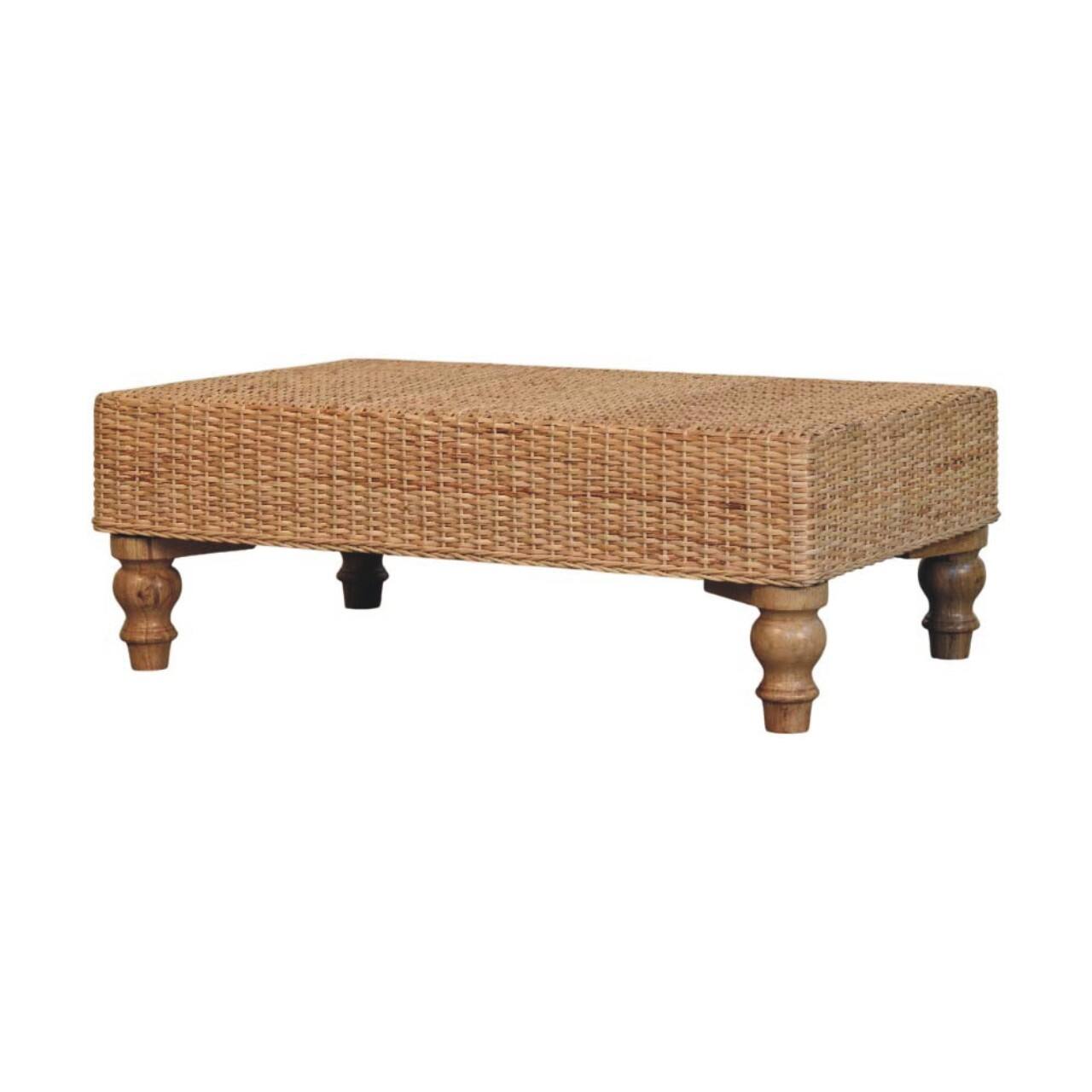 Left. Artisan Furniture - Artisan Furniture Solid Wood Regency Woven Coffee Table - Brown.