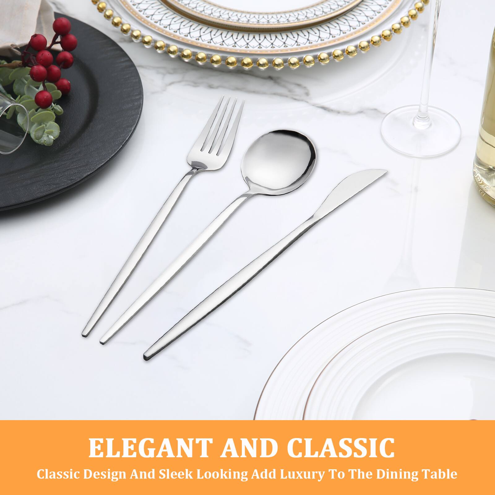 ELEGANT AND CLASSIC  
Classic Design And Sleek Looking Add Luxury To The Dining Table