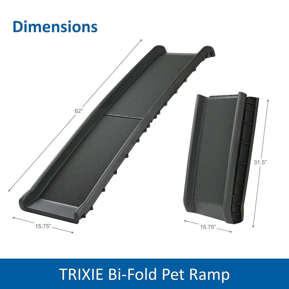 Dimensions: 62" x 31.5" x 15.75"  
TRIXIE Bi-Fold Pet Ramp