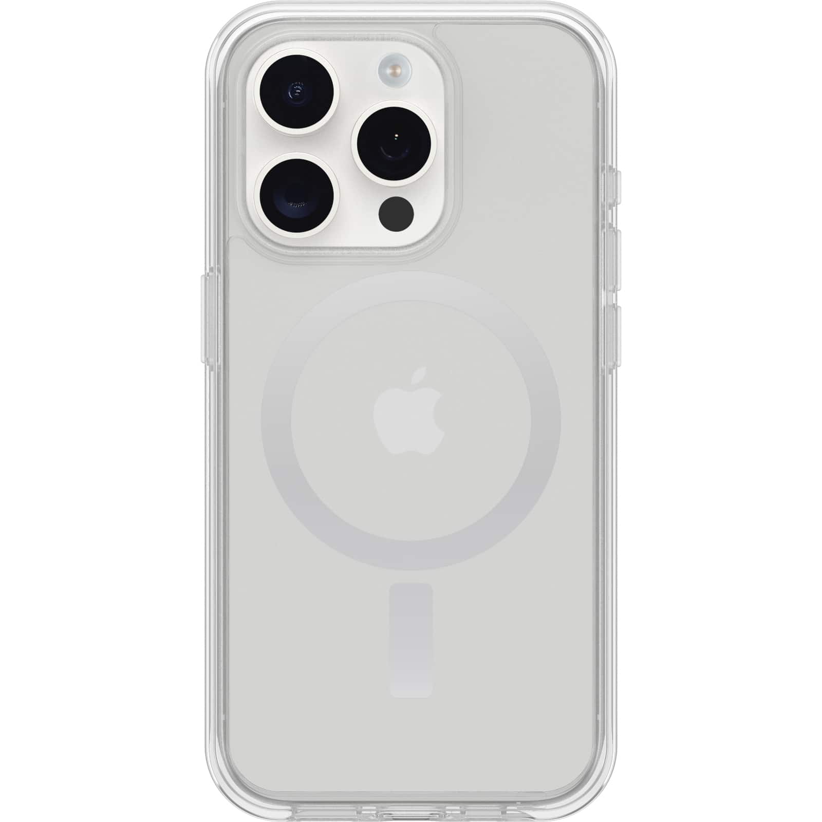 OtterBox - Symmetry Series Hard Shell for MagSafe for Apple iPhone 15 Pro - Clear - Front_Zoom