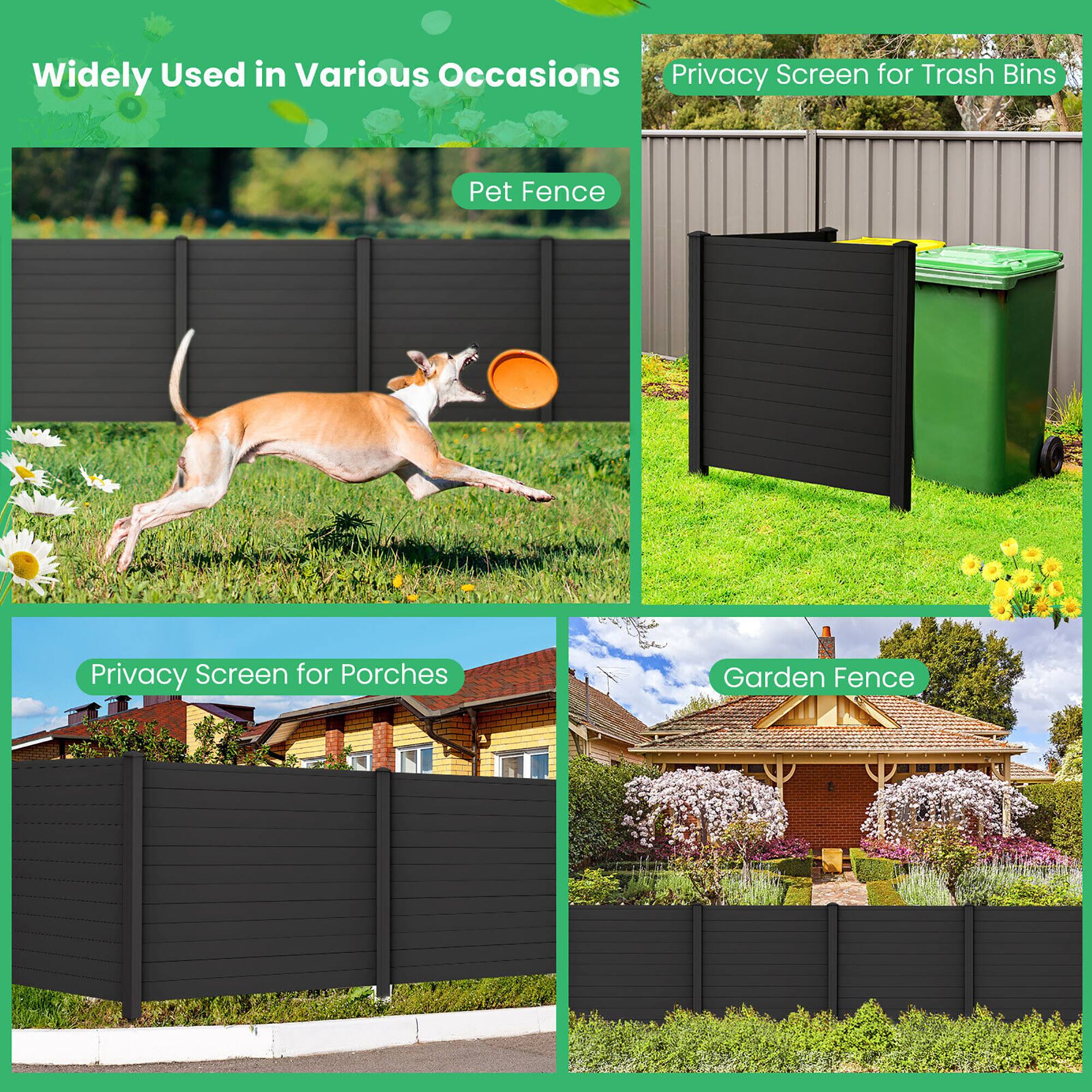 Widely Used in Various Occasions

- Pet Fence
- Privacy Screen for Trash Bins
- Privacy Screen for Porches
- Garden Fence