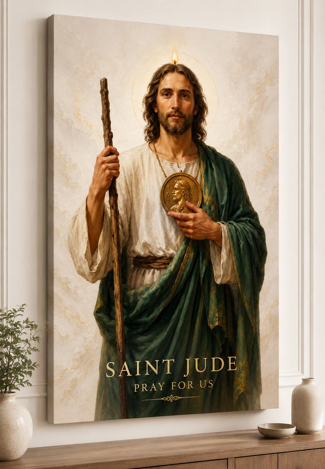 FC Design Large Saint Jude Pray For Us Wall Art Canvas Print 24x36 ...