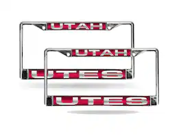 Rico Industries - Utah Utes Chrome Metal Laser Cut License Plate Frame - Set of 2 Frames - Multi
