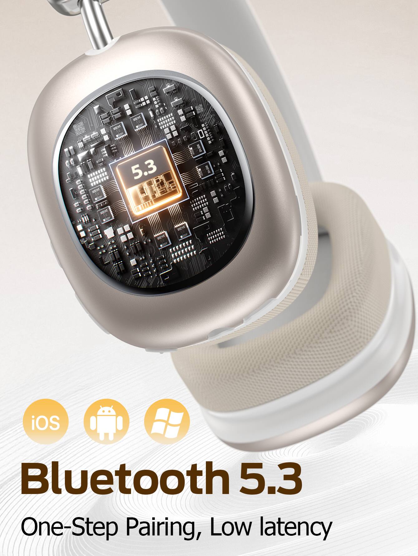 5.3 iOS Bluetooth 5.3 One-Step Pairing, Low latency