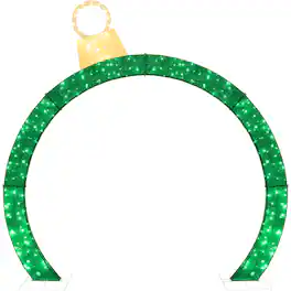 Best Choice Products - Large Outdoor Christmas Lighted Archway Decoration, 9.5ft w/330 LED Lights - Green