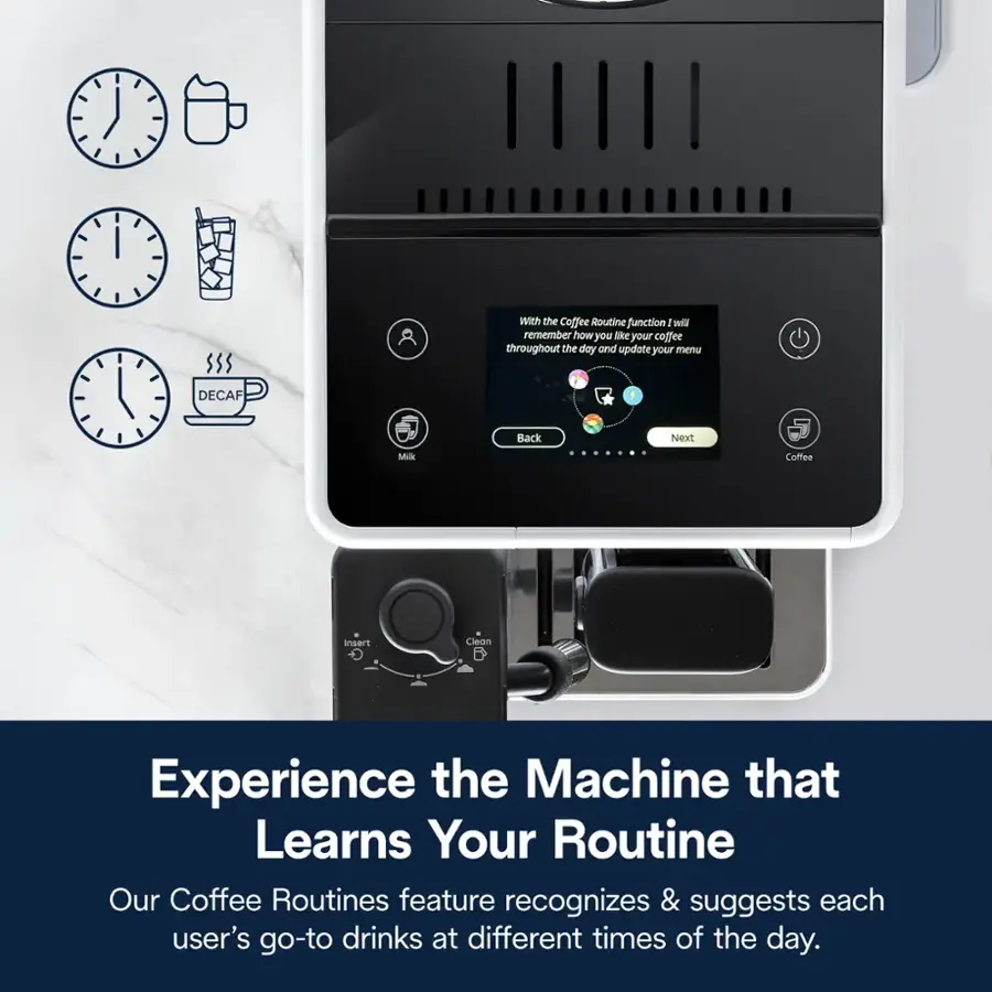 Experience the Machine that Learns Your Routine

Our Coffee Routines feature recognizes & suggests each user's go-to drinks at different times of the day.