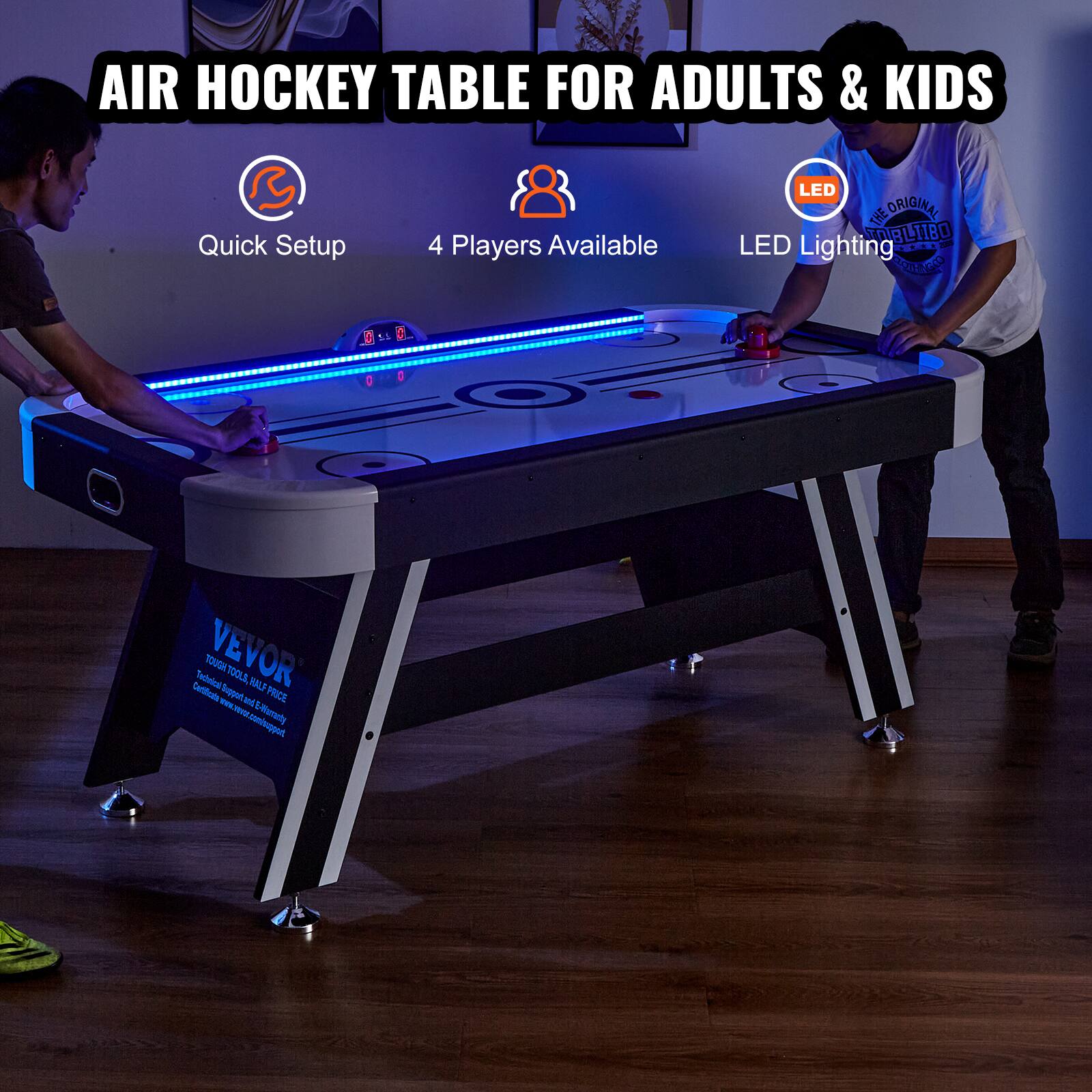 AIR HOCKEY TABLE FOR ADULTS & KIDS

Quick Setup
4 Players Available
LED Lighting

VEVOR
TOUGH TOOLS HALF PRICE
Certified with 100% Support

THE ORIGINAL LED MOBILE - Lighting 1LaD S.1 Techolcal