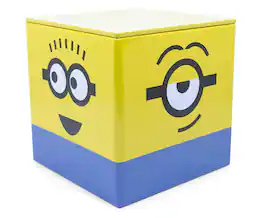 Ukonic - Despicable Me Minions Tin Storage Box Cube Organizer with Lid | 4 Inches - Yellow
