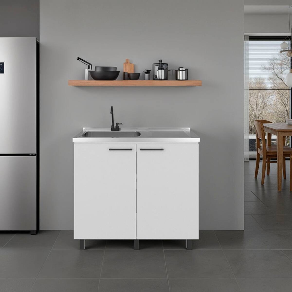 Ropilly Freestanding Utility Sink with Faucet, Deep Stainless Steel ...