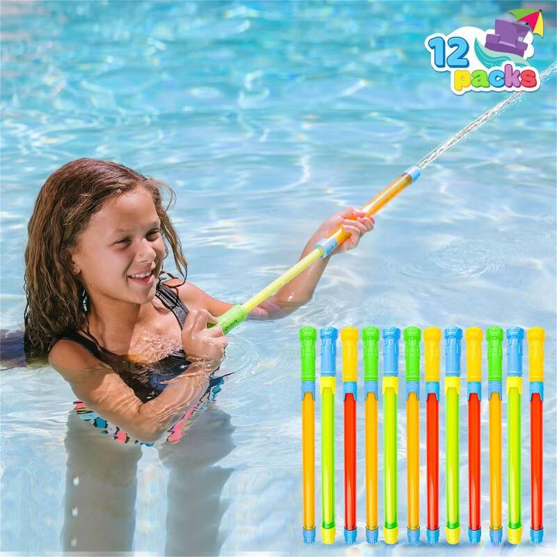 Back. Joyfy - 12 Packs Super Water Blaster Set, 16.5'' Water Soaker Bulk, Summer Water Squirt Guns Swimming Pool Toy for Kid Water Fun.