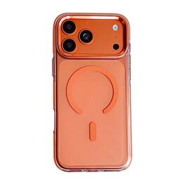 Dteck - for Apple iPhone 17 Pro Max Magnetic Shockproof Case,Slim Hybrid PC TPU Protective Cover,Compatible with Mag Safe - Orange